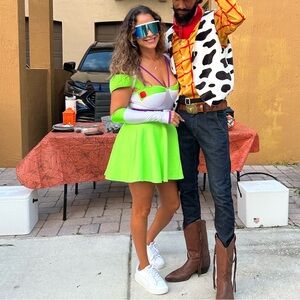 Forplay Neon Green, Purple and White Sexy Buzz Lightyear Costume